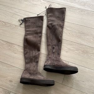 Womens Stuart Weitzman Tall Faux Suede over the knee boots